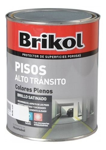 Brikol Pisos Alto Transito X1lt Color Negro Antid+1  Lija