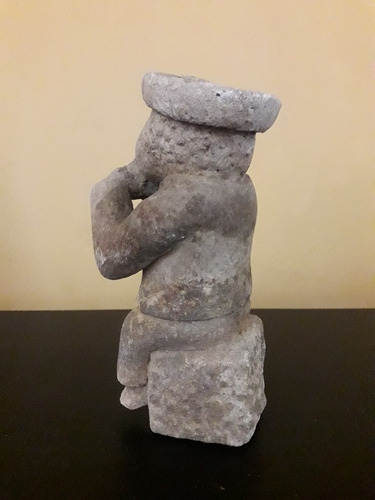 Escultura De Piedra Y De Un Soldado En Cobre Coleccion (Usado)