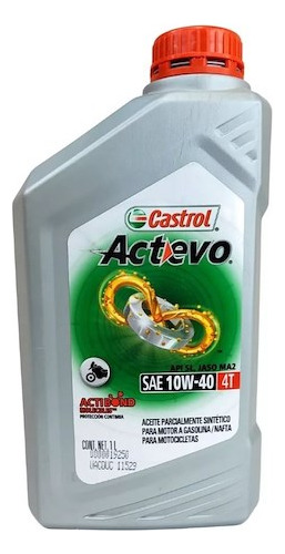 Aceite Lubricante 4t Castrol 10w40 Semisintetico Actevo