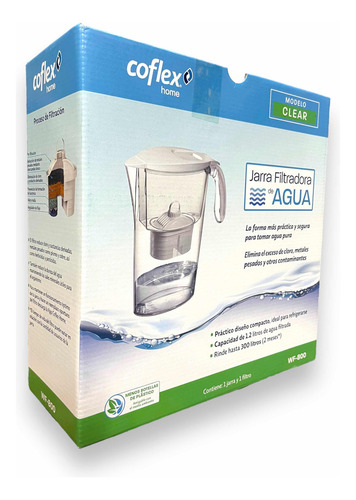 Sistema De Filtración De Agua Jarra Transparente 1.2 Litros