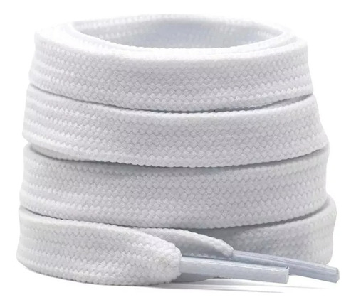 Kit 3 Pares Cadarço Largo Bboy Fat Lace Grosso Branco Tenis
