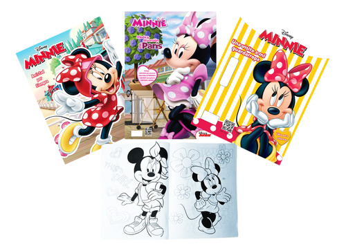 12 Libros Colorea Mini Mimi Mouse Disney Pintar Fiesta Cumpl