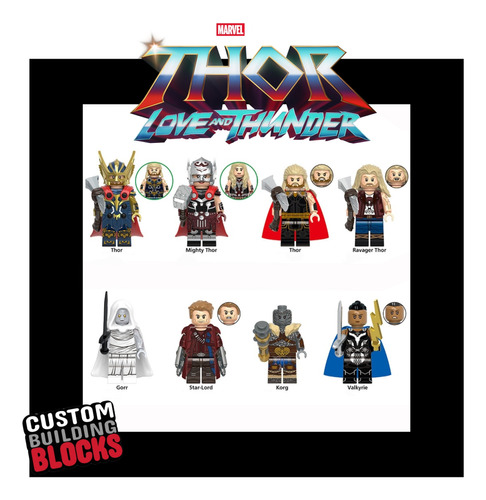 L E G O Superheroes Thor Love And Thunder Mini Figuras 