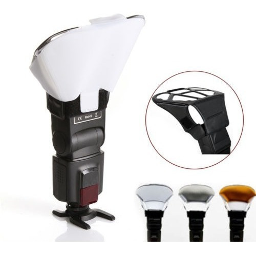 Difusor De Flash Universal Softbox Reflector + Soporte Para 