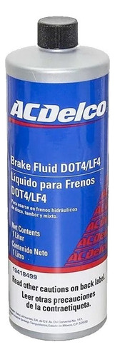 Liquido De Frenos Dot-4 Acdelco 1l