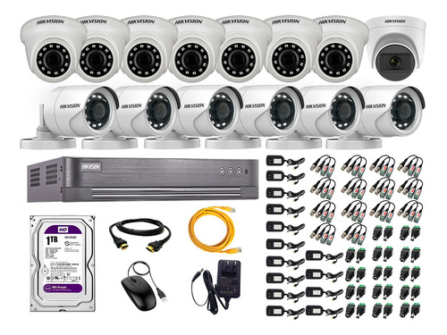 Cámaras Seguridad Kit 14 Full Hd 1tb | 1 Camara C/ Microfono
