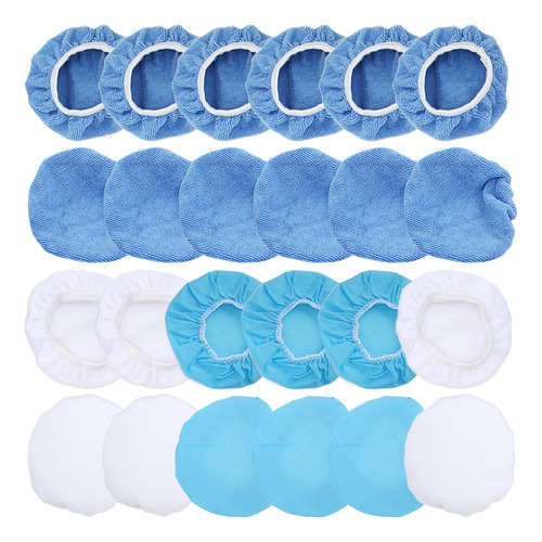 Juego De 24 Paquetes De Gorros Para Pulir, Microfibra No Tej