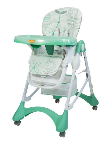 Silla De Comer Para Bebe Yq-198 Eternis Bebitos Color Verde Menta