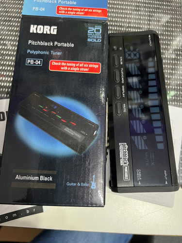 Afinador Cromátic De Baixo E Guitarra Korg Pitchblack Pb-04 Preto (Usado)