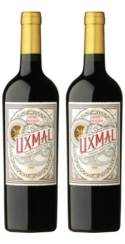 Vino Tinto Uxmal Cabernet Sauvignon 750ml Pack X2u