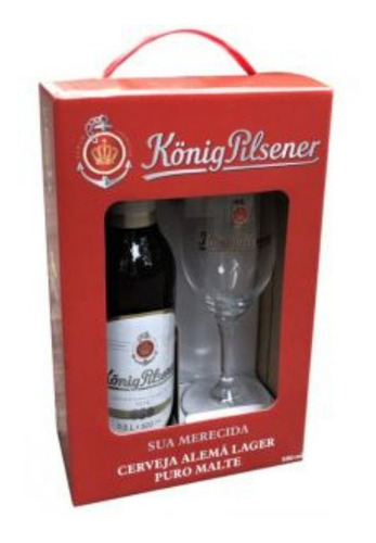 Kit Cerveja Koenig - 1 Garrafa 500ml E 1 Copo 250ml Alemanha