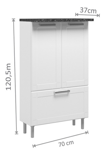 Imagen 3 de 3 de Armario, Gabinete, Acero Multiuso Bertolini Multipla Blanco.