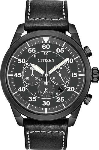 Ca4215-21h Reloj Citizen Avion Crono Eco Drive 45mm Negro