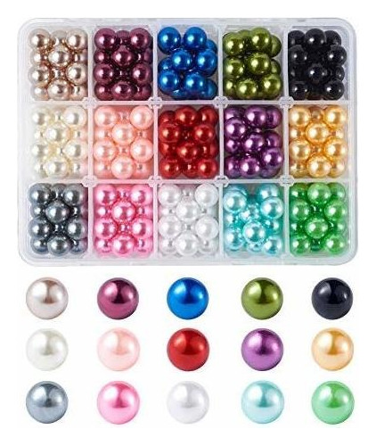 Vidrio Esmerilado Zaca Para Joyeria 15 Colores 10mm 270pcs