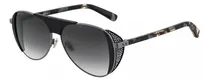 Comprar Anteojos De Sol Jimmy Choo Rave\u002Fs 8079o Unitalla, Diseño Redondo, Color Negro Con Marco De Acetato Color Negro, Lente Negra Degradado De Acero Inoxidable Degradado, Varilla Negra