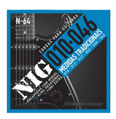Encordoamento Nig 010/046 N64 Para Guitarra Eletrica