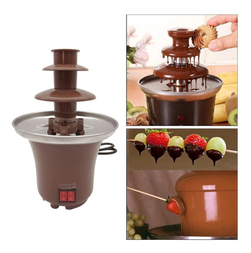 Mini Máquina Chocolate Cascata Fondue Panela Elétrica 110v