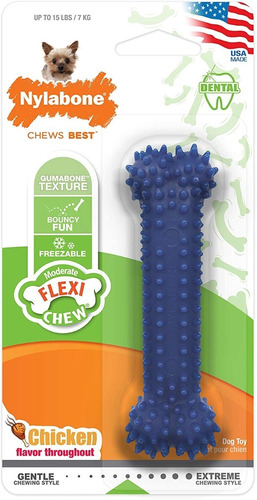 Nylabone Juguete Para Perros Hueso Flexible Pollo 7 Kg