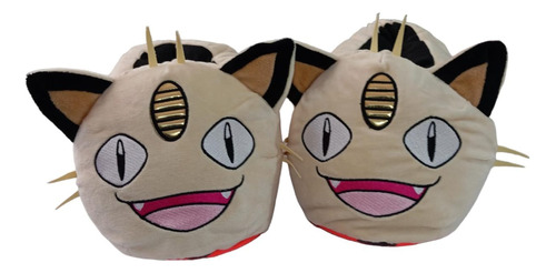 Babuchas Meowth Pokemon Serie Anime Pantuflas