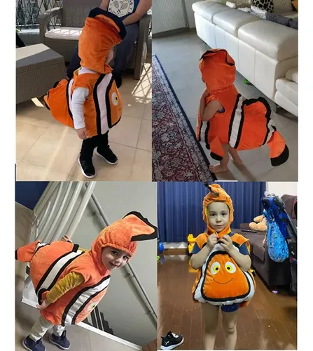 Disfraz De Nemo, Pequeño Pez Amarillo Con Capucha Para Bebé