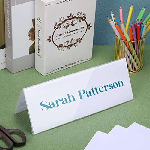 Placa De Nombre De Acrílico Escritorio De 11'' X 4.25'...