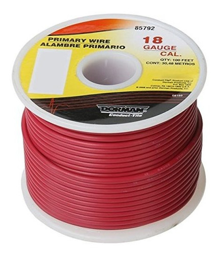 Cable Primario Rojo De 18 Calibres (carrete)