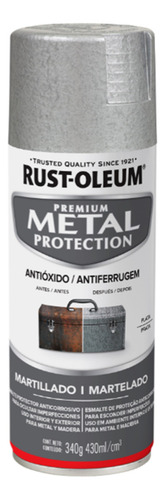 Aerosol Spray Anticorrosiva Martillado Plata Metal Rust Oleu