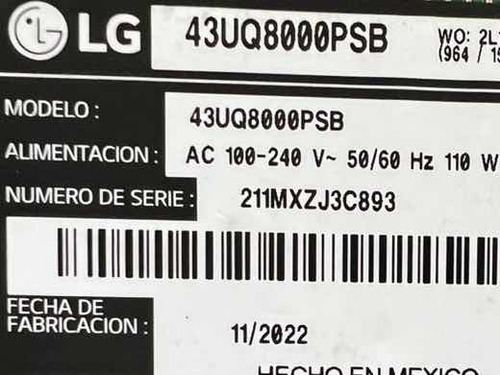 Tiras Leds Lg 43uq8000psb Ssc_y21 Slim Trident 43up80 Hp* (Usado)