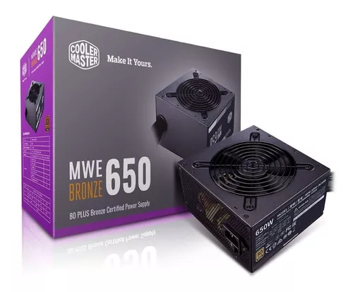 Fuente de alimentación para PC Cooler Master Technology MWE Bronze Series  MPE-6501-ACAAB 650W black 100V/240V