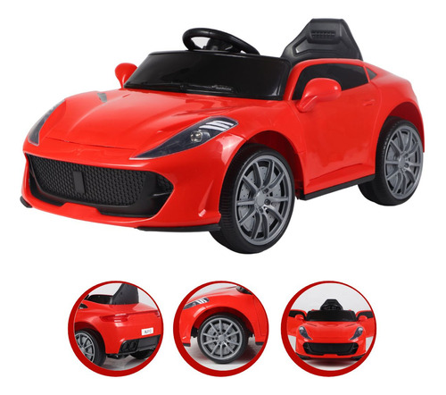 Carro De Passeio Infantil Carrinho Elétrico Luz E Som Cor Vermelho