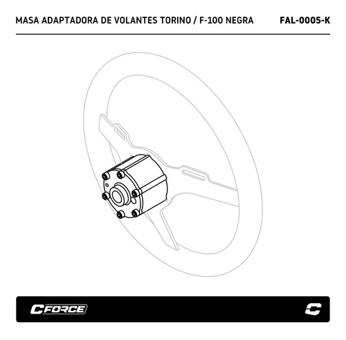Masa Adaptadora Volante Negro Chevrolet 400 Chevy Collino