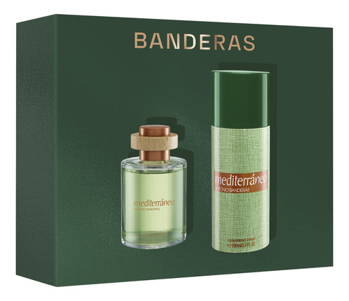 Set Banderas Perfume Hombre Mediterráneo Edt 100ml +desodora