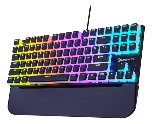 comprar Teclado Mecánico Gamer Gamepower Suki Tkl Switches necánicos 87 teclas antighosting reposamuñecas magnético