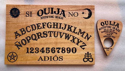 Imagen 3 de 7 de Ouija Tabla Artesanal Tallada En Cedro Rojo Envio Gratis