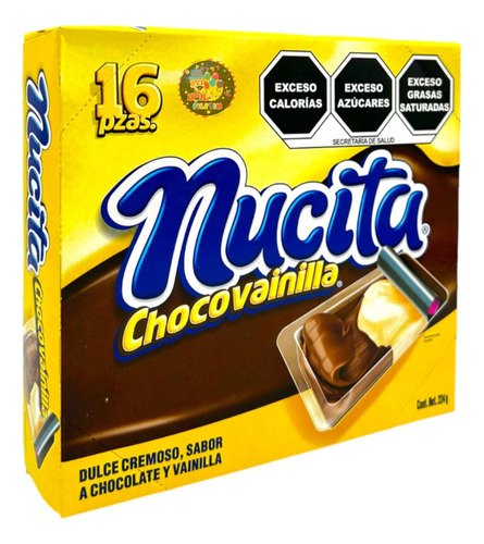 Nucita Chocolate Sabor Choco-vainilla Dulce 16 Piezas 