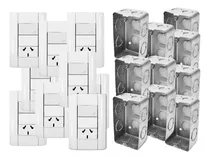 Comprar Kit Electricidad 10 Punto Y Toma Jeluz + 10 Caja Rectangular Color Blanco Corriente Nominal 10 A Voltaje Nominal 220v