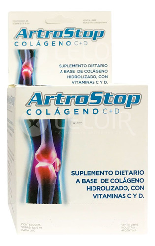 Artrostop Colageno C + D Suplemento Dietario 25 Sobres