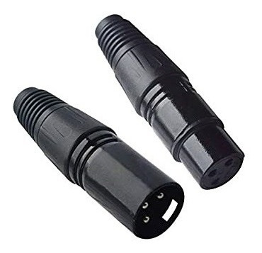 Conector Xlr Canon Macho Y Hembra 3 Pin Metal Por 2uni