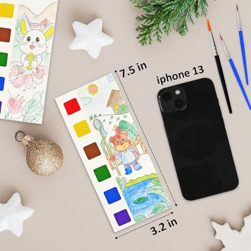 Kit De Pintura De Acuarela De Animales Con Mini Pinceles