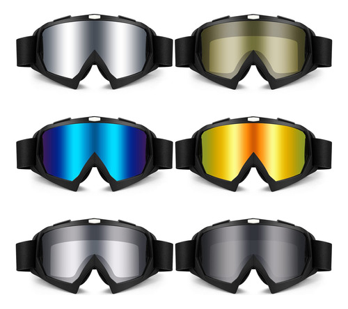 6 Pares De Gafas De Motocross, Gafas De Motocross, A Prueba