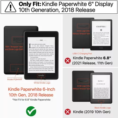 TNP - Funda para Kindle Paperwhite de 10ª generación/10 generación 2018,  funda inteligente delgada y ligera con encendido automático de reposo