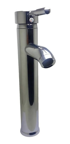 Imagen 4 de 9 de Griferia Canilla Monocomando Lavatorio Alta Tubo Recto 29 Cm