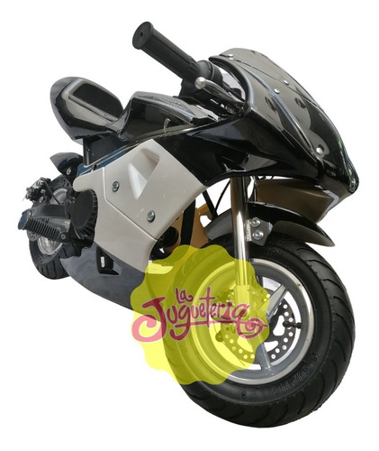 Imagen 1 de 6 de Mini Moto Pocket 50cc 2t Negra Con Blanco