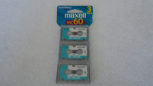 Maxell Mc60 Paquete De 3 Microcassettes Nuevos