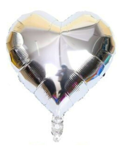 50 Balão Coração Metalizado 45cm Balões Festa 18 Polegadas
