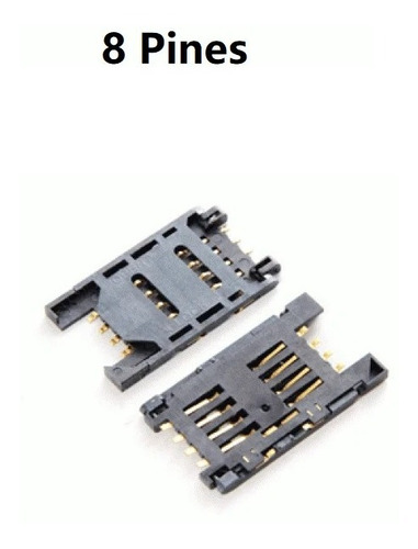 Socket Conector Sim Card 8 Pines Holder Smd Slim