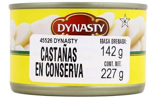 Caja De Castañas En Conserva Dynasty - 12 Latas De 227 G.