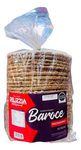 Galletas Integral Delizzia Artesanal Multigrano 25pz De 20g