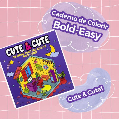 Caderno Pintura Bold-easy Vol 1 Cute & Cute Ambientes