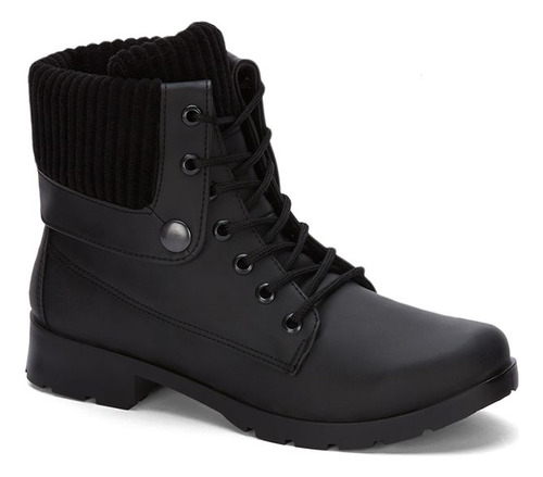 Bota Moda Casuales Prr77443 Piel Sintetica Tejido